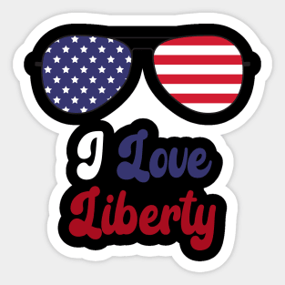 I Love Liberty Sticker